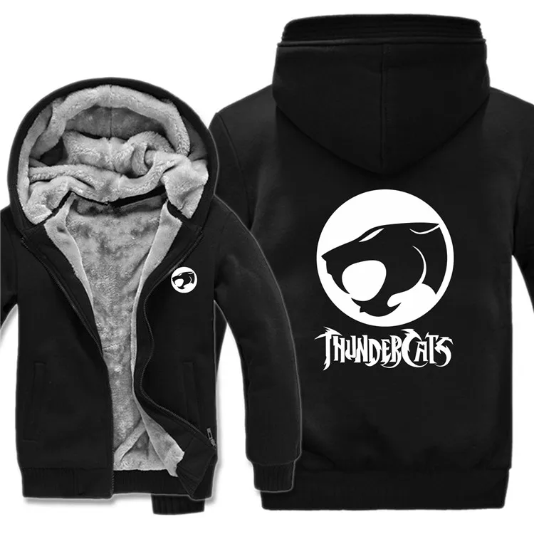 Зимние толстовки Thundercats мужские пальто на молнии флисовая утепленная толстовка Thundercats Мужской пуловер - Цвет: as picture