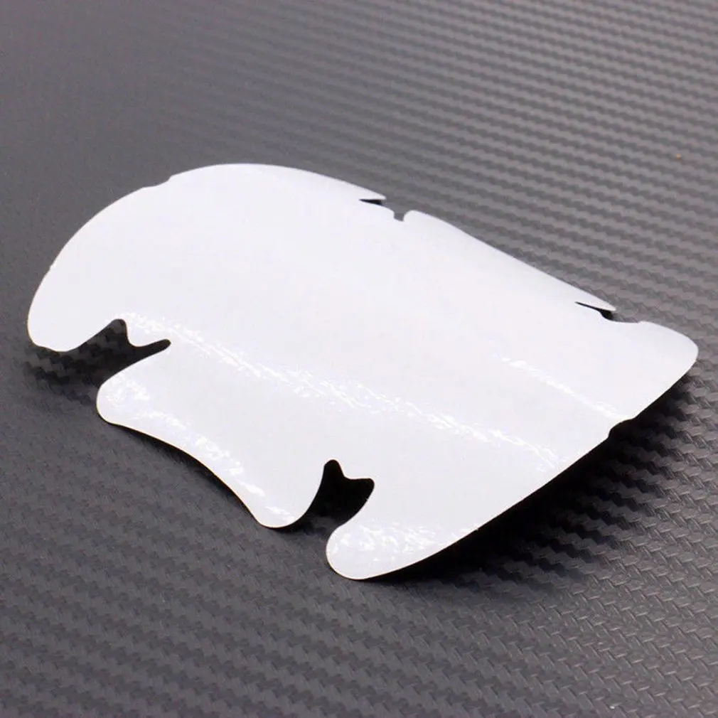 Защитная пленка для автомобильной дверной ручки Rhino, кожаные наклейки на дверные ручки на запястье, прозрачные наклейки из четырех частей