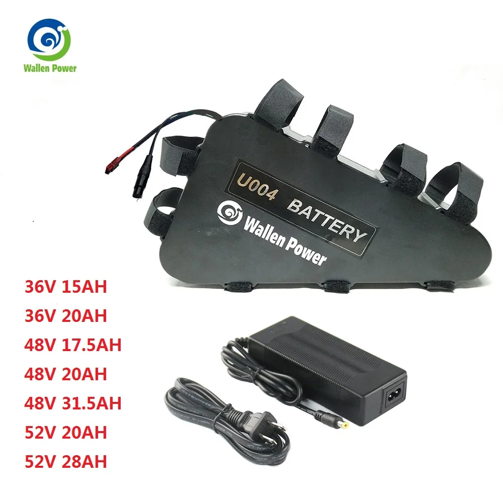 

electric bike battery 36V 500W 15Ah Triangle Battery 52V 28Ah 31.5Ah ebike battery 48v 20ah 1000w for bafang Motor