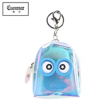 Девушки Мини Розовый Кошелек лазер прозрачный ПВХ кошелек на молнии монета карман для ключей