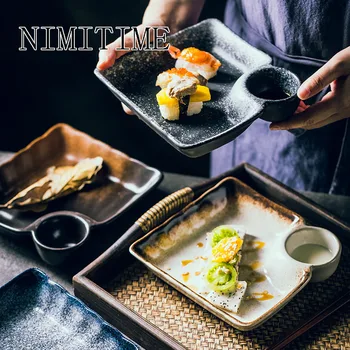 

1PC Japanese Style Dumpling Dish Ceramic Small Dish Breakfast Western Dish Household Flat Dumpling Plate Restaurant Tableware