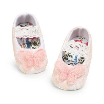 

Baby Shoes First Walker New Spring Autumn Newborn Cotton Butterfly Lace Princess Shoes Baby Girl Princess Shoes