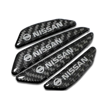 

4pcs Automobile Carbon Fiber Auto Protector Stickers Car Accessories Gadget for Nissans Nismo X-trail Almera Qashqai Tiida Teana