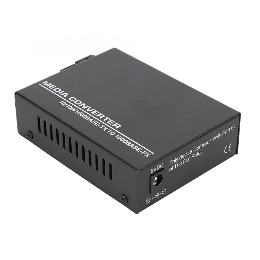1000 Мбит/с Ethernet волоконно-оптический медиа приемопередатчик одномодовый преобразователь 100-240 В