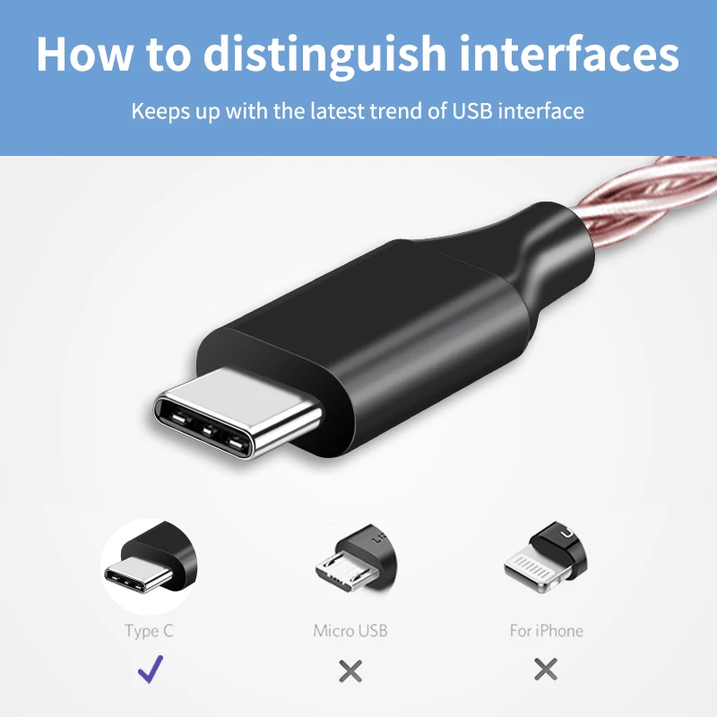 Кабель, медный, Hifi кабель для обновления, usb type C, 3,5 мм, усилитель для наушников, аудио адаптер, ЦАП для huawei P20, OnePlus, samsung N309