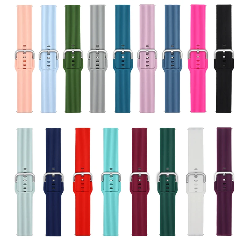 

Ремешок силиконовый для Samsung galaxy watch 3 41 мм Active 2 Huawei watch GT 42 мм Amazfit GTR 47 мм, удобный браслет, аксессуары, 20 мм