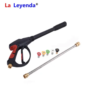 

LaLeyenda 3000PSI Pressure Washer Gun Kit with 45CM Extension Wand Lance + 5Pcs G1/4 inch Quick Release Fitting Spray Nozzles