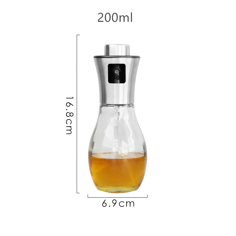 Glass Olive Oil Sprayer Stainless Steel Oil Sprayer Empty Bottle Dispenser Picnic Salad Grilling Kitchen Cooking Tool Set