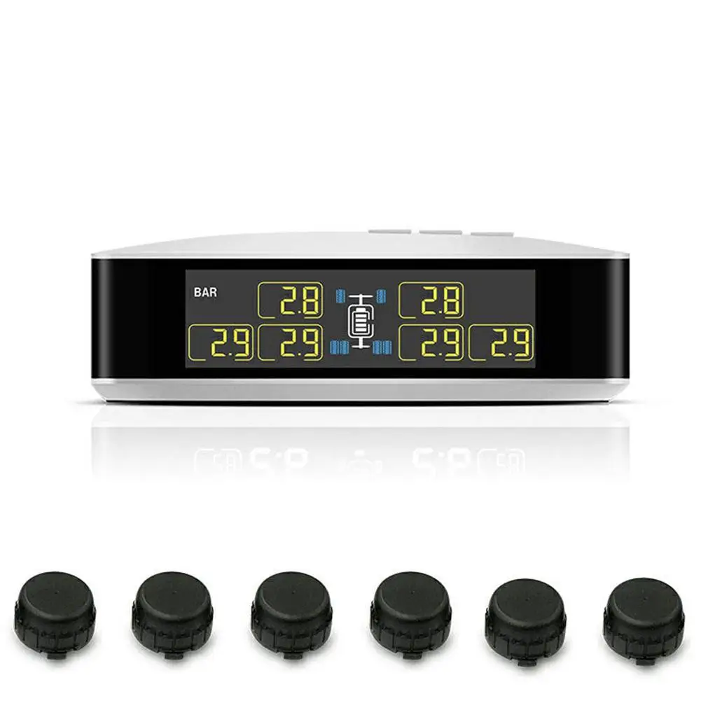 CAREUD TPMS U8T беспроводная система контроля давления в шинах для автомобиля в режиме реального времени сигнализация давления и температуры ЖК-дисплей автомобиля TPMS