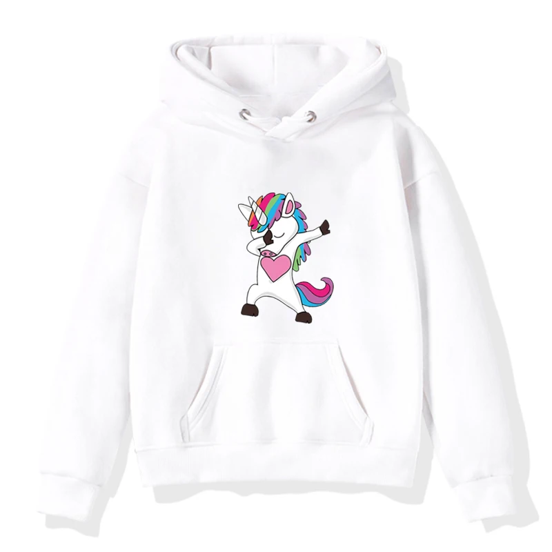 Hoodies 16 Толстовки с капюшоном для мальчиков и девочек, детские зимние плотные толстовки, худи с единорогом для малышей, Детские Бархатные Топы, костюм - Цвет: Hoodies 16