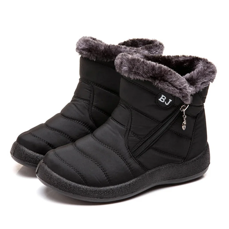 Women Winter Snow Boots Waterproof Warm Plush Ankle Size 43 44