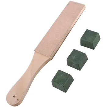 

Leather Stropping Kit Tools Leather Strop Board 3 Packs Leather Sharpening Polishing Compound Hone Knife Sharpener