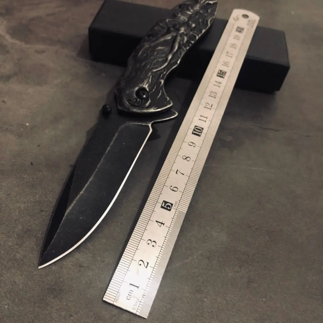 3D дракон король резьба Stonewash Тактический выживания туристические охотничьи ножи из нержавеющей стали Открытый карманный складной Ножи подарок
