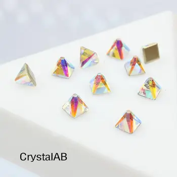 

Crystal AB Square Cone Shape Fancy Nail Art RhinestonesDIY Nails Art Decoration and Crafts