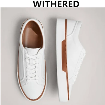 

Withered 2020 SS ins blogger england white shoes 100% Genuine leather comfortable simple women shoes sneakers women shoes woman