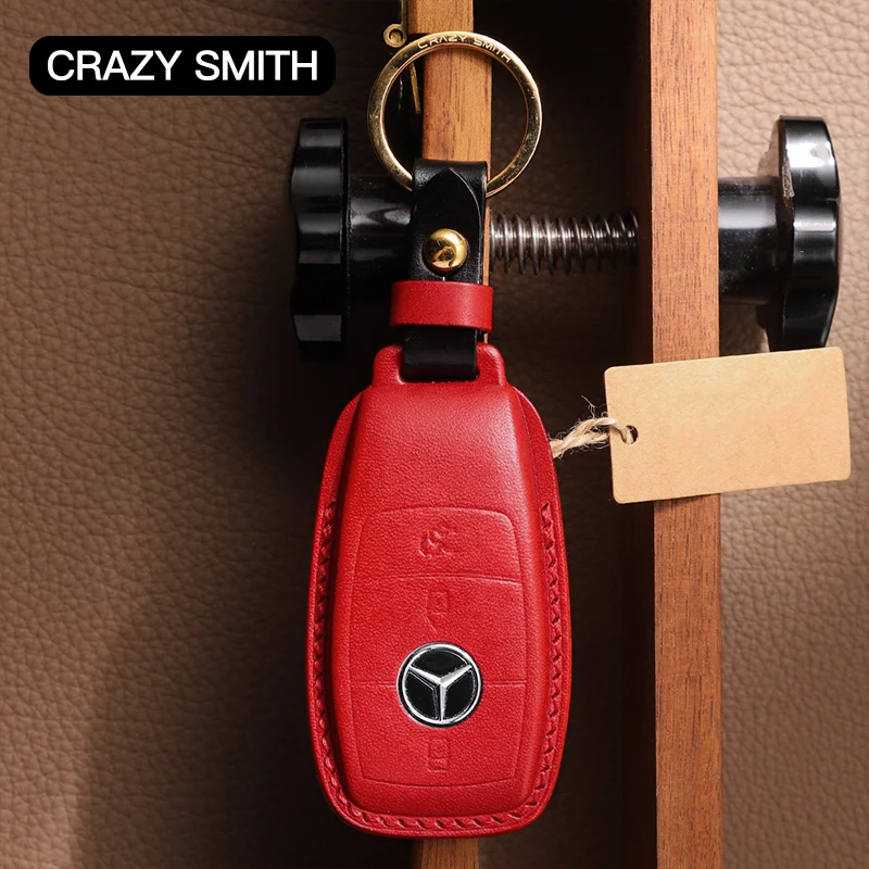 Чехол для автомобильного ключа ручной работы Crazy Smith Benz C260L/E300/S/G50/A18