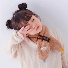 Модный зимний От 2 до 6 лет детский шарф, теплый милый хлопковый шарф с рисунком для мальчиков и девочек