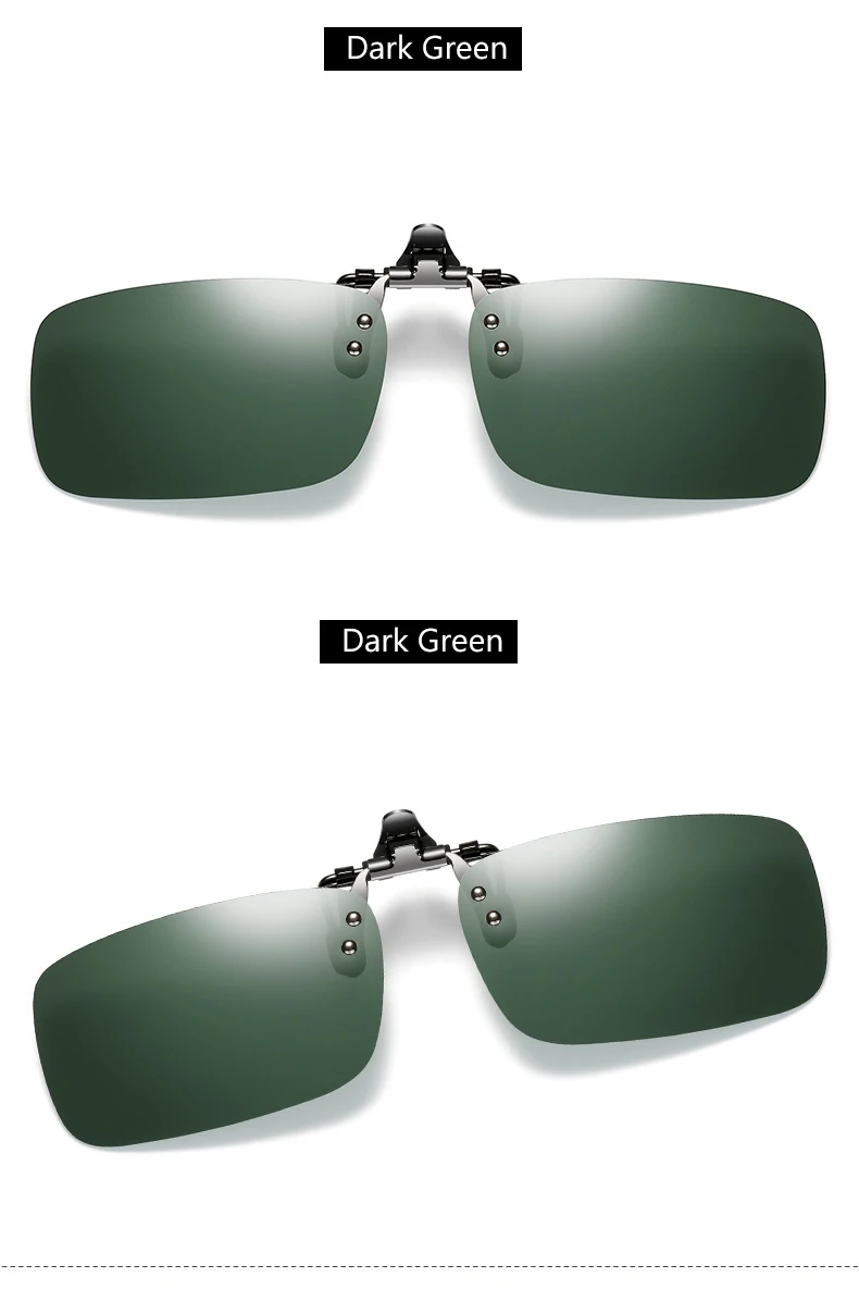 Поляризованные мужские женский зажим на солнцезащитных очках 180 ° флип-зажим оттенков для близорукости очки для вождения очки для рыбалки UV400