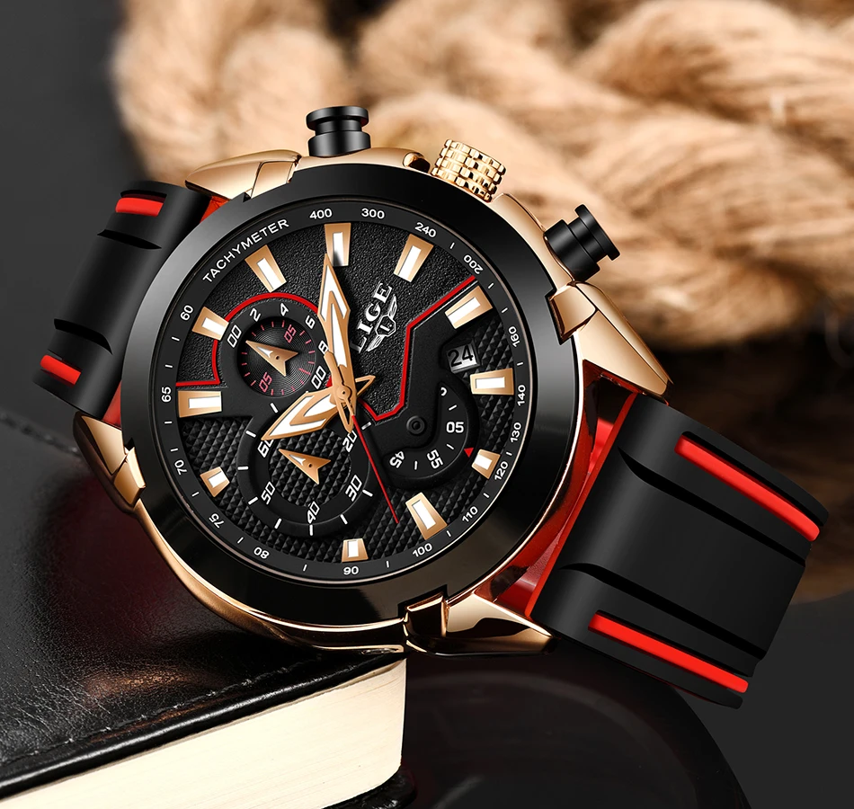 Relogio Masculino, новинка, силиконовый ремешок для часов, водонепроницаемые кварцевые часы для мужчин, часы, Топ бренд, роскошные мужские модные спортивные часы+ коробка