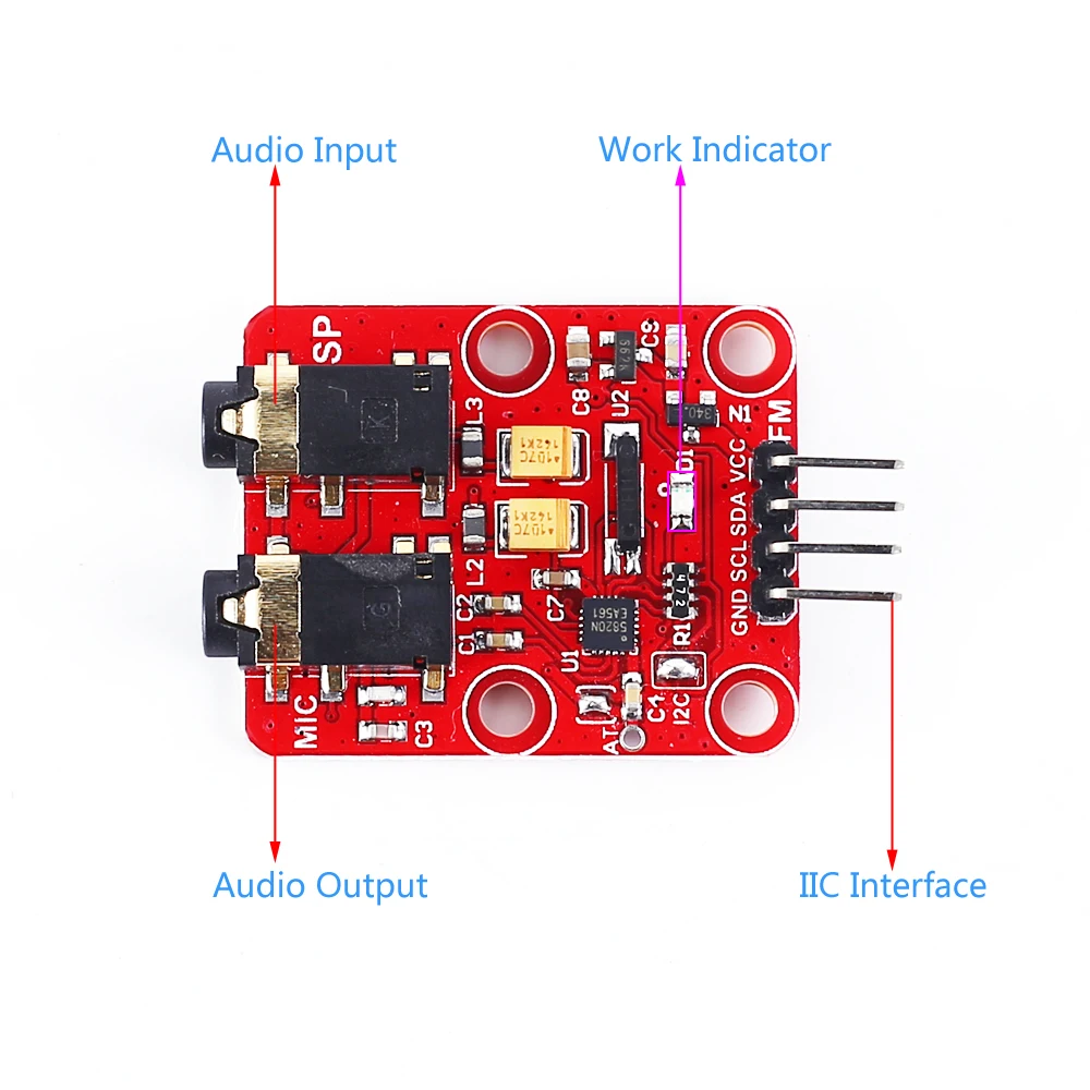 RDA5820N FM модуляция частоты трансивер модуль 76-108,0 МГц FM вещательный передатчик приемник