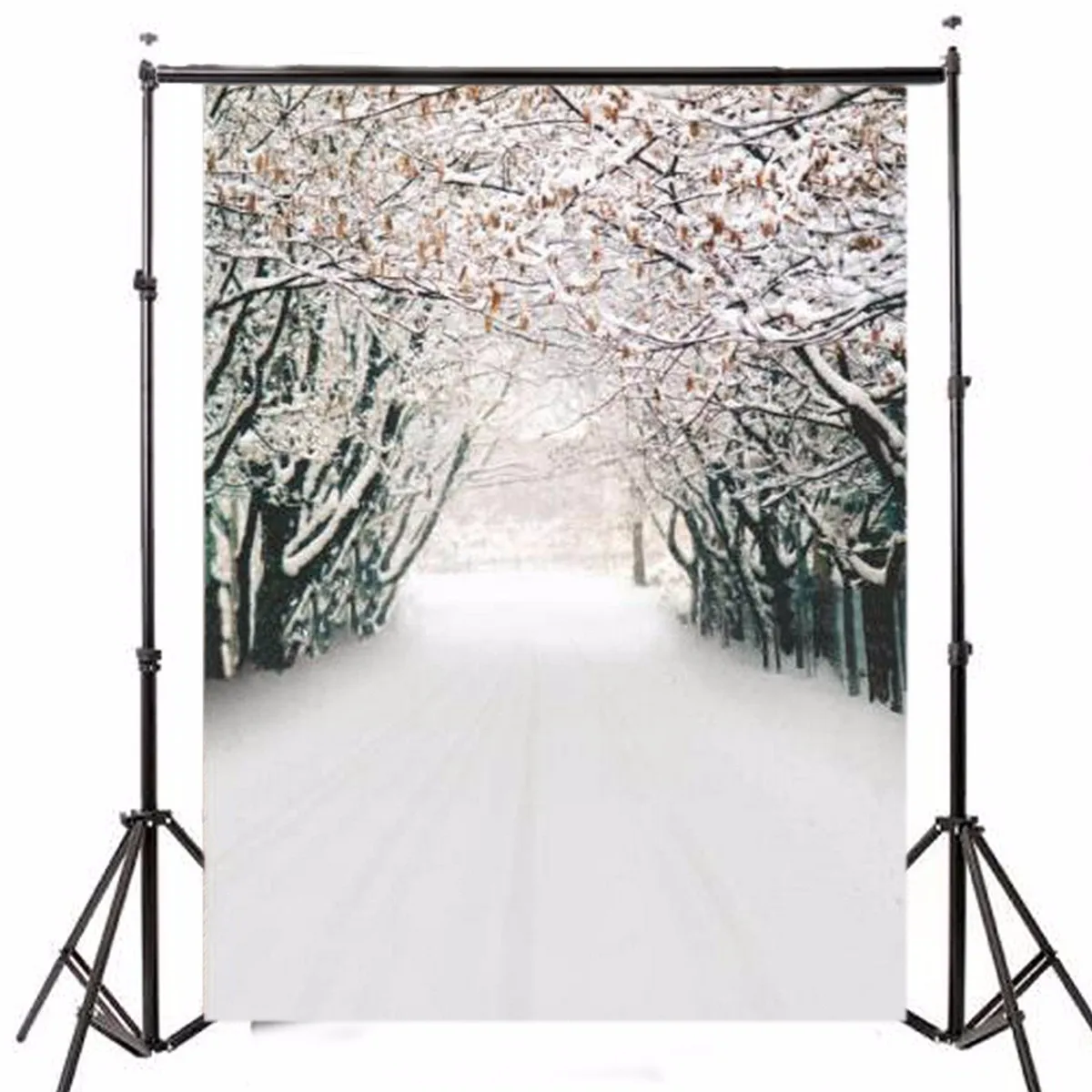 Freya 7x5FT покрытый снегом лес фон для студийной фотосъемки вечерние фото-съемки пол сзади капли Фотофон комплект 2,1x1,5 м