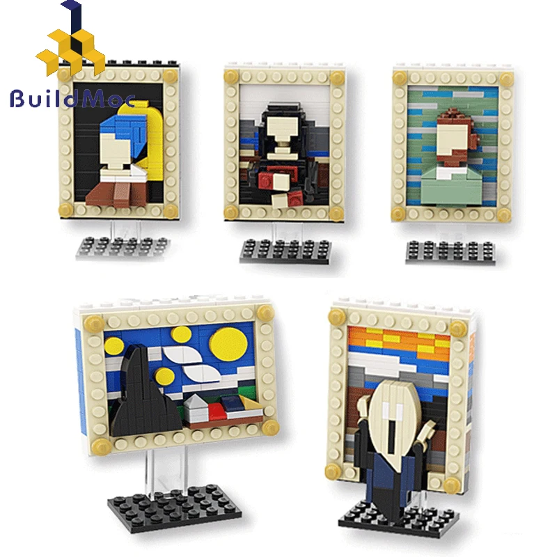 Ideas Pixel Art Brick Draw Мини Строительные блоки креативные всемирно известные картины