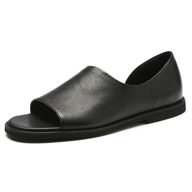 2020 Flip Flops Men Man Male Black Summer Beach Leather Home Indoor Slippers Outdoor Mens Slides Sandals Shoes Chanclas Hombre