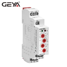 Free Shipping GEYA GRV8-04 3 Phase Voltage Protector Phase Sequence Phase Failure Over Voltage Undervoltage Protection Relay dpa53cm48 three phase power supply monitor three phase relay phase reversed phase undervoltage protection