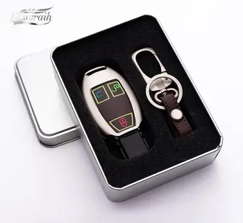 

Car Zinc Alloy Keychain Case For Mercedes Benz E200 E300 W213 W210 W211 AMG W204 C E S CLS Class CLK CLA SLK InteriorAccessories