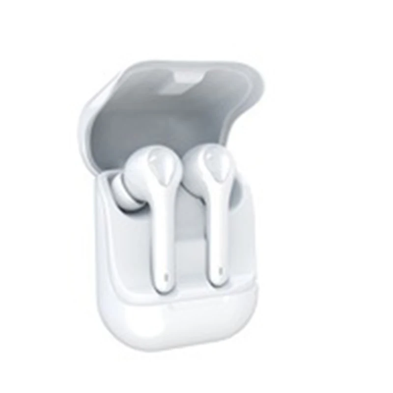 white TWS Bluetooth наушники отпечатков пальцев Сенсорный Стерео Беспроводная гарнитура с микрофоном Handsfree наушники - Цвет: white