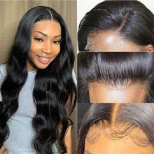 Body Wave Lace Front Wig 13x4 Transparent Lace Wigs For Women Human Hair Glueless HD Lace Frontal Wig Niusdas Remy Closure Wig
