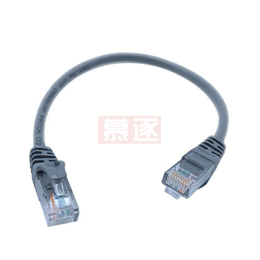 2PCS 회색 10CM CAT5 CAT5e CAT6e UTP 이더넷 네트워크 케이블 남성-남성 RJ45 패치 LAN 짧은 케이블 10CM