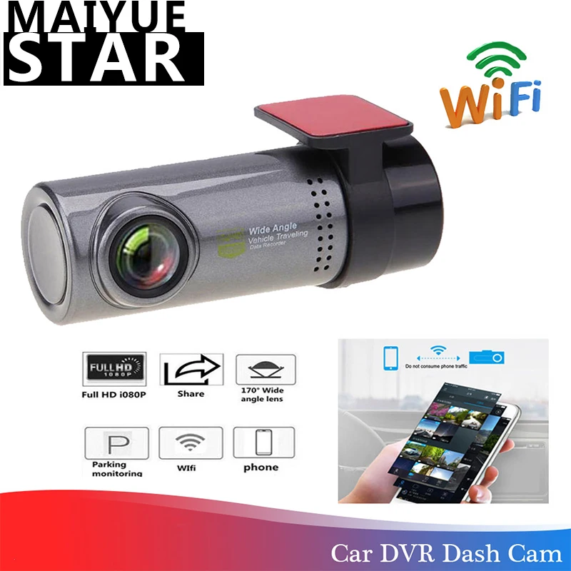 Maiyue star Mini WiFi 360 градусов HD 720P Автомобильный видеорегистратор Камера приборная панель рекордер автоматический передний инструмент Cam цифровой видеорегистратор