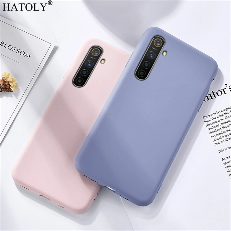 Чехол для Oppo Realme X2 Мягкий Роскошный жидкий силикон гладкий Чехол-бампер телефона
