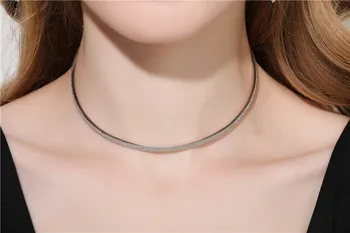 

fashion zircon bar Choker Necklace Black Lace Leather Velvet strip women Collar Party Jewelry Neck accessories pendant
