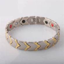 Модный здоровый энергетический Браслет из титановой стали магнитный энергетический Браслет для силы и здоровья энергия ручной цепи для женщин