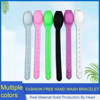 

2020 Soft Hydroalcoholic Gel Dispenser Bracelet Leak-proof Adjustable Gel Wristbands Hand Sanitizer Distributor Wrist Dispensers