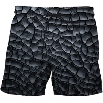 

Summer holiday beach pants 3D dizzy stripes printed quick-drying swimming trunks personalized men's beach pants 2020 new