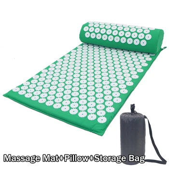

Acupressure Massage Mat Head Neck Back Foot Massage Cushion Pillow Yoga Spike Mat Anti-stress Acupuncture pad Needle Massager