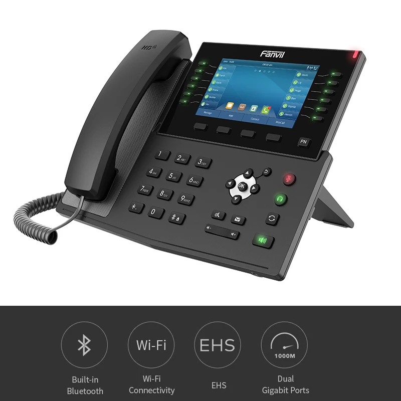 X7C Fanvil IP телефон Встроенный Bluetooth беспроводной телефон с ip-камерой HD видео звонок Бизнес Офис VoIP SIP стационарный телефон
