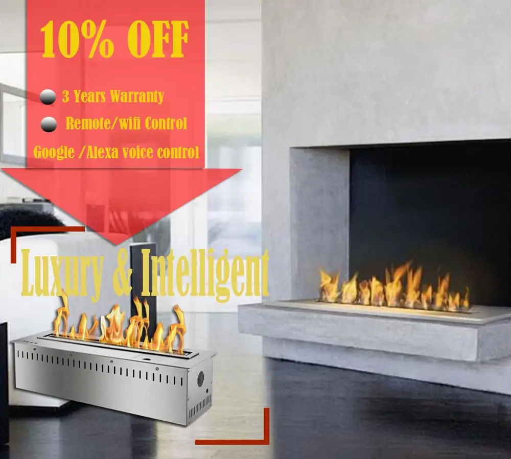 

Inno-living fire 36 inch modern indoor smart ethanol fireplace bio kamin with remote