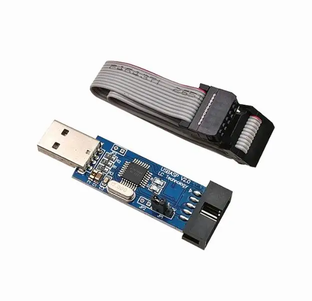 10Pin до 6 Pin плата адаптера+ USBASP USBISP AVR программист USB ATMEGA8 ATMEGA128 ATtiny/CAN/PWM 10Pin модуль провода DIY - Color: 51 AVR