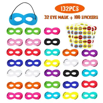 

New Arrival Hot Halloween Mask Baby Felt Mask Eye Mask Set 12 Eye Mask + 100 Stickers
