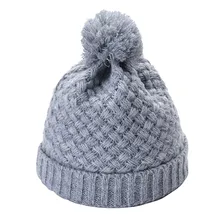 Женская зимняя вязаная шапка бини, толстая мягкая теплая крупная вязаная одноцветная шапка, женская Лыжная облегающая шапка бини, шапка Т3