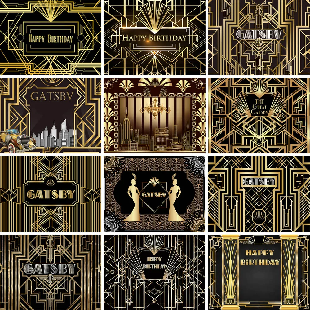 Mocsicka Great Gatsby Birthday Backdrop Roaring 20s Retro 1920s The Great  Gatsby Party Decorations Photography Background - Backgrounds - AliExpress