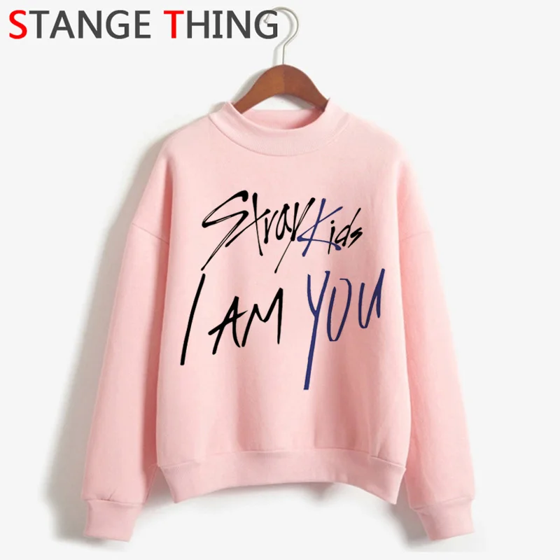 Stray Kids Miroh Harajuku Funny Cartoon Hoodies Women Turtleneck Kawaii Print I Am Who Sweatshirts Graphic Fashion Hoody Female - Color: H2916