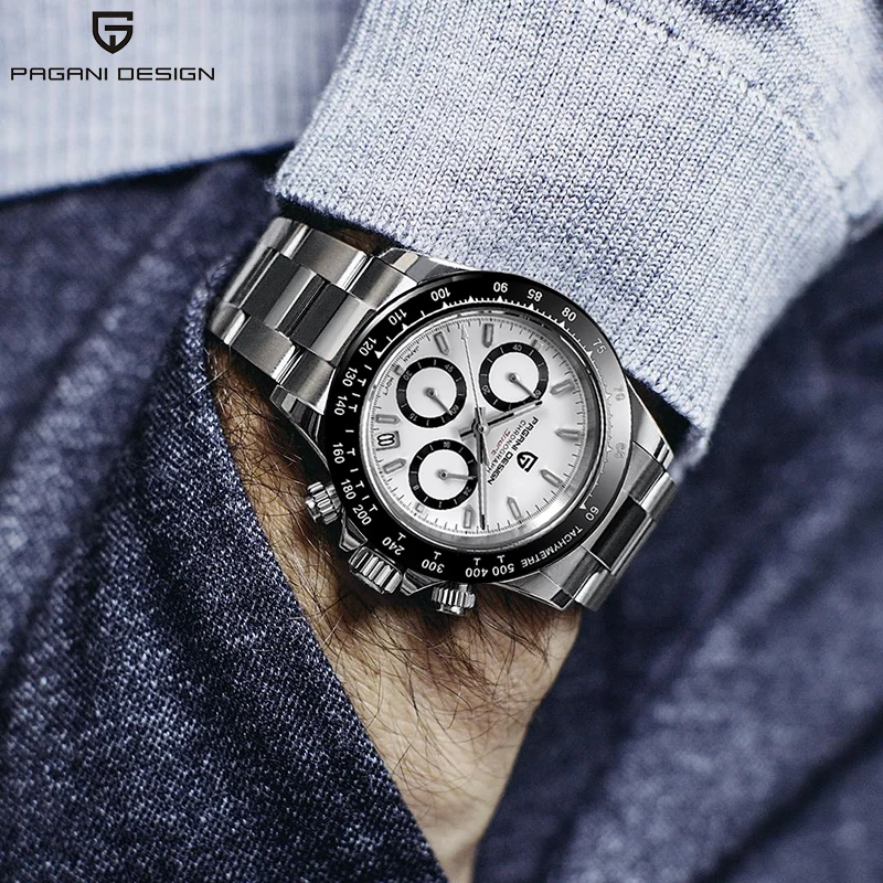 2021 New PAGANI Design Top Brand Men's Sports Quartz Watches Sapphire Stainless Steel Waterproof Chronograph Luxury Reloj Hombre