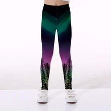 Новые спортивные детские леггинсы свободные спортивные детские летние штаны с принтом голубого неба и дерева для девочек и мальчиков