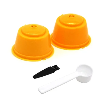 

2PCS Reusable Dolce Gusto Coffee Capsules Filter Cup Plastic Nespresso Refillable Coffee Filter Baskets Caps Kitchen Accessories