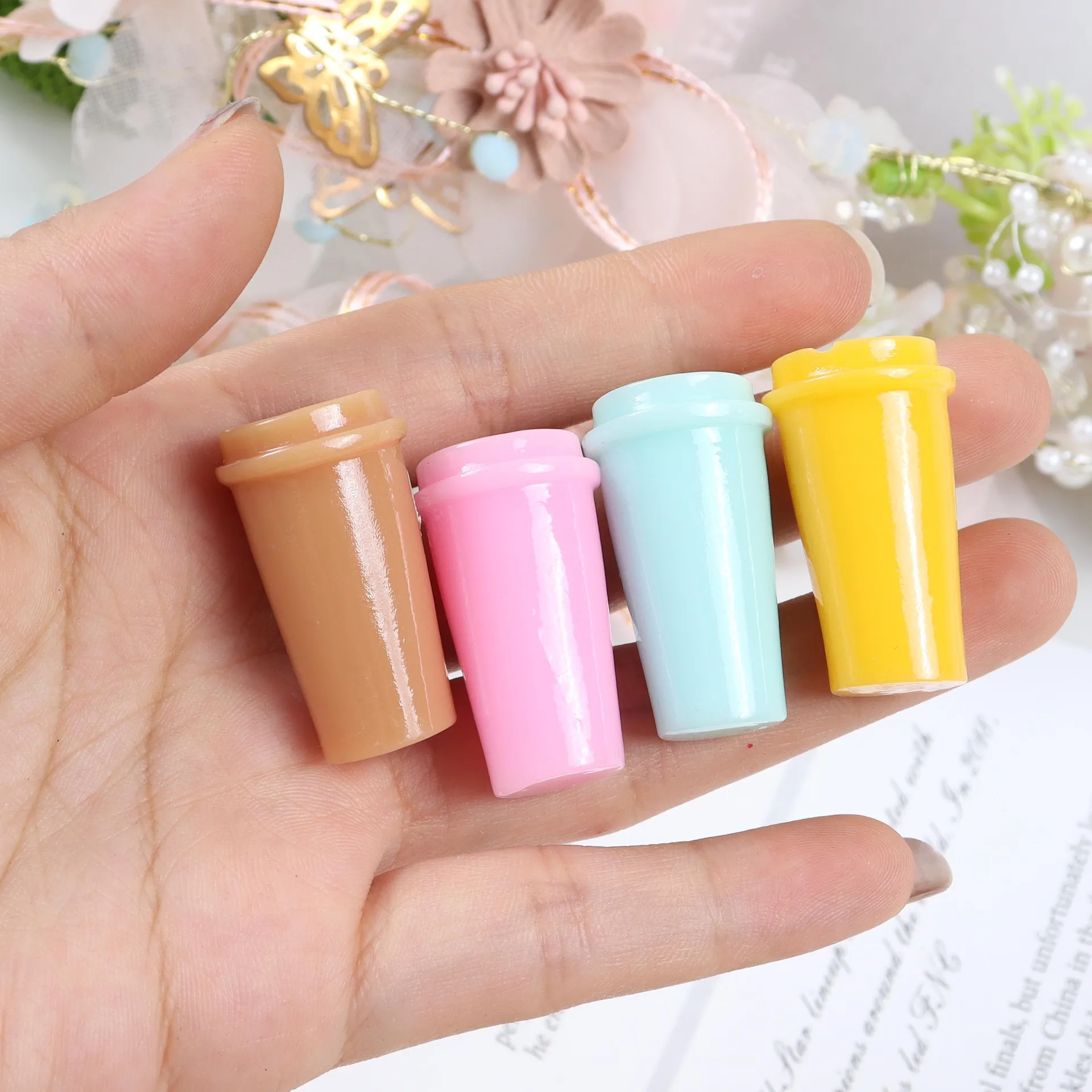 10Pcs Miniature 3D Cup Resin Cabochons Simulation Fake Food DIY Scrapbooking Decoration Jewelry Craft Dollhouse Accessories | Дом и сад